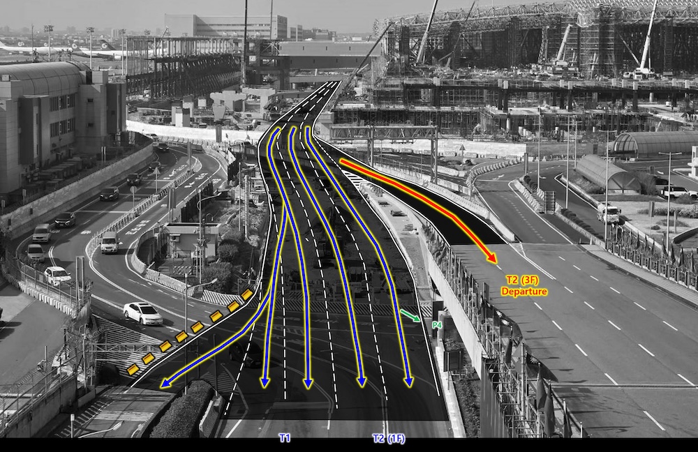 用路人注意！桃機第三航廈南廊廳施工、航站南路動線調整