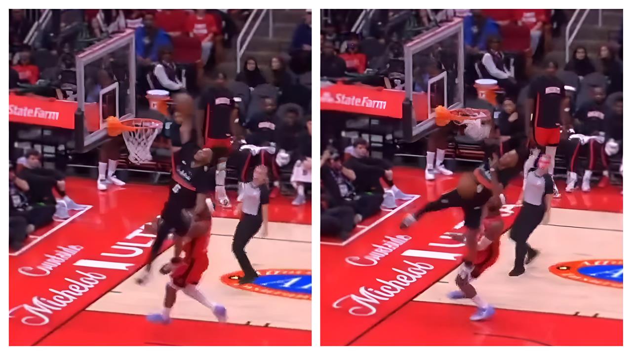 馬刺卡斯特熱身「拉壞籃框」沒再怕！比賽上演「拉桿爆扣」再度重捶籃框