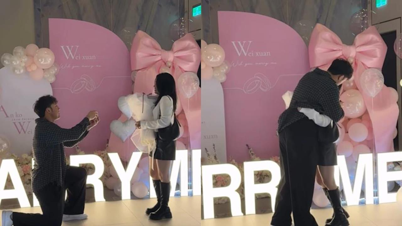 旅日前完成終生大事！林安可哽咽向女友跪地求婚成功！超感人現場畫面曝光了