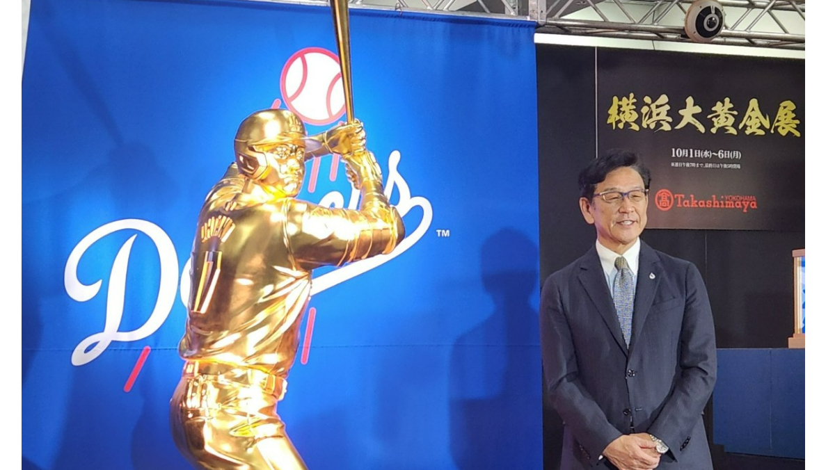 3千枚金箔1:1原尺寸打造　億元大谷投打金身雕像東京新宿展出