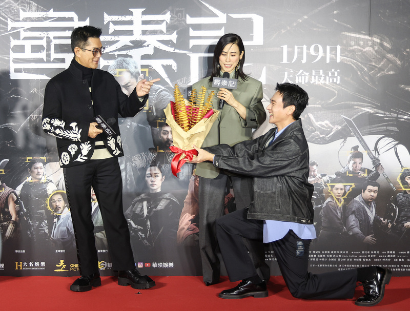 古天樂、宣萱宣傳「尋秦記」　劉冠廷獻祝福 (圖)