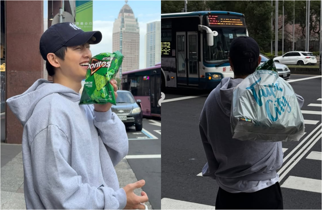 男神也愛香菜！宋仲基手拎垃圾袋逛台北 在地感爆棚