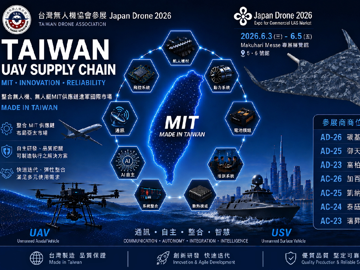 日本國際無人機展6月登場　TDA整合...