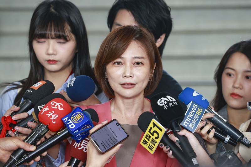 郭雅慧受訪回應國防特別預算議題 (圖...