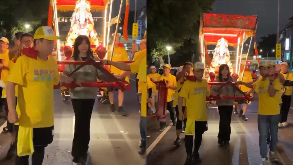 萬華扛轎大姐竟是吳沛憶！站C位「神情太反差」網笑：宮廟少女